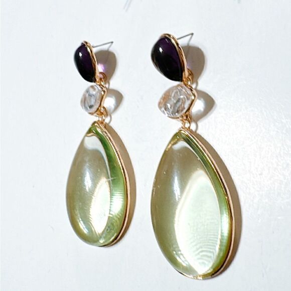 Crystal drop earrings S760 - Picture 5 of 6